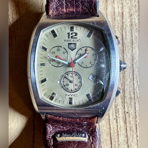 Marc Ecko Rhino Men's “Non-Stop” Chronograph E13500G] WR 50m Date Watch Quartz - Picture 1 of 6